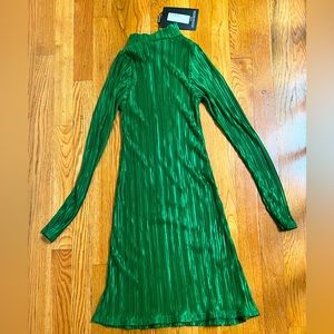 Green flare dress